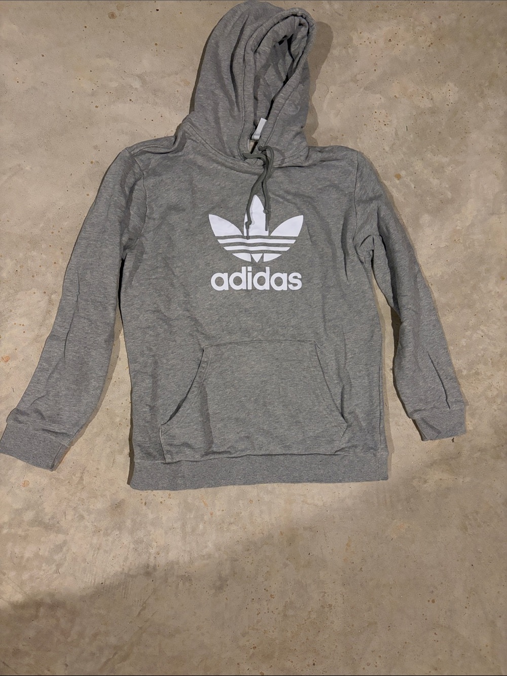 adidas Gray Trefoil Pullover Hoodie
